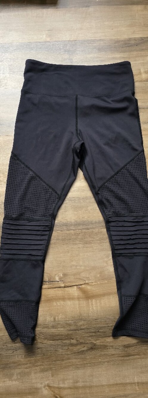 ZYIA Black Athletic Jogger Pants with Ribbed Knee Panels